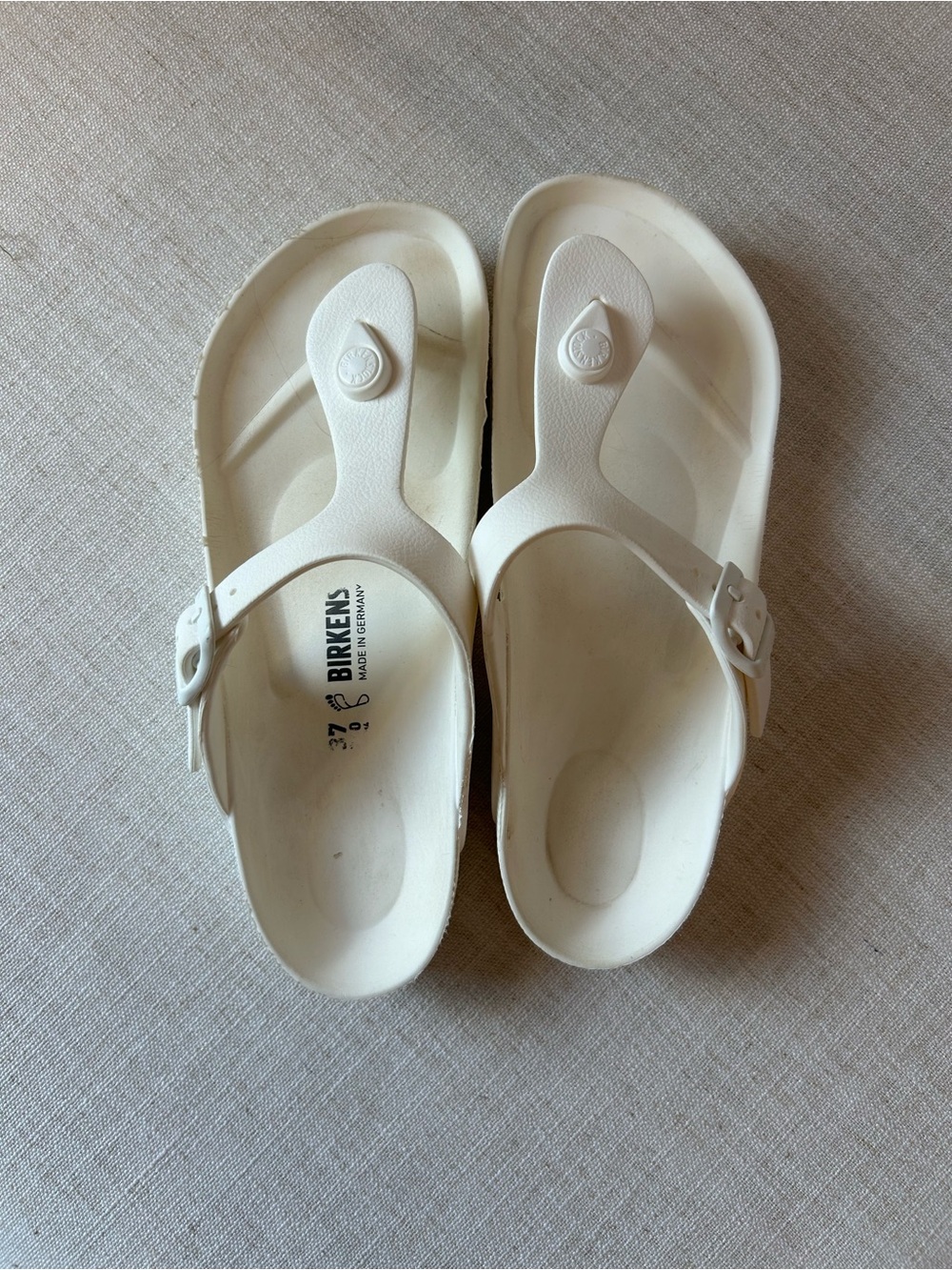 Birkenstock White Sandals with Adjustable Strap